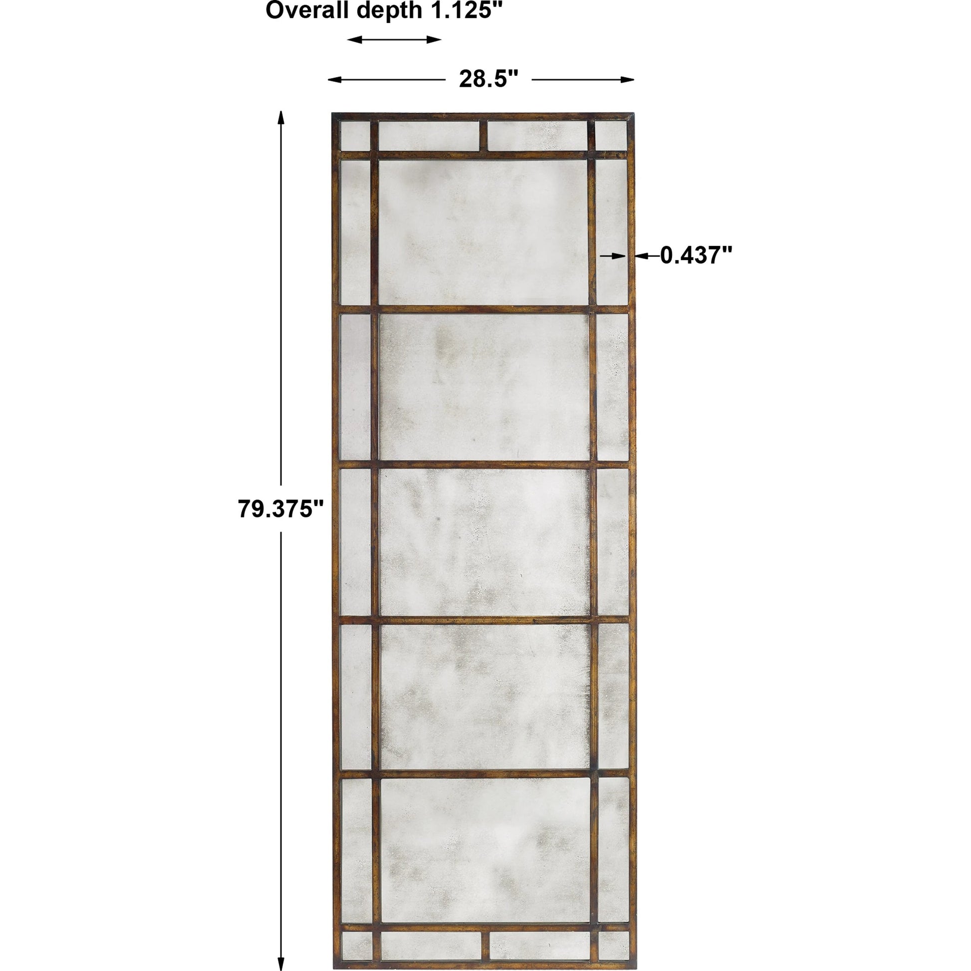 Avidan Mirror by Uttermost in gold. Made from metal in a modern style.