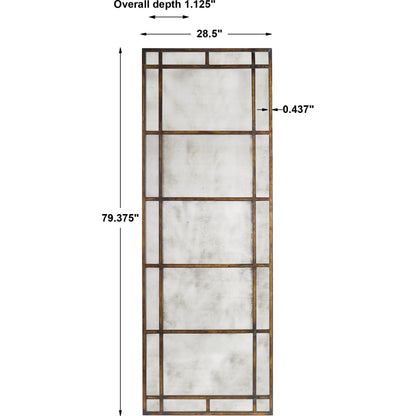 Avidan Mirror by Uttermost in gold. Made from metal in a modern style.
