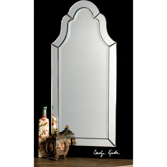 Hovan Frameless Arched Mirror by Uttermost. Made from wood, mirrors in a transitional style.