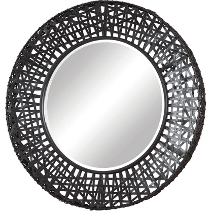 Alita Woven Metal Mirror by Uttermost in light. Made from glass, iron, mdf in a modern style.