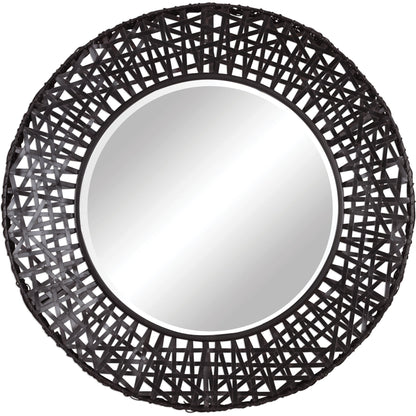 Alita Woven Metal Mirror by Uttermost in light. Made from glass, iron, mdf in a modern style.