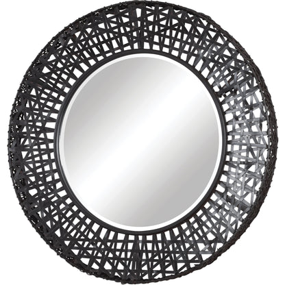 Alita Woven Metal Mirror by Uttermost in light. Made from glass, iron, mdf in a modern style.