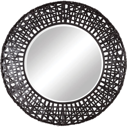 Alita Woven Metal Mirror by Uttermost in light. Made from glass, iron, mdf in a modern style.