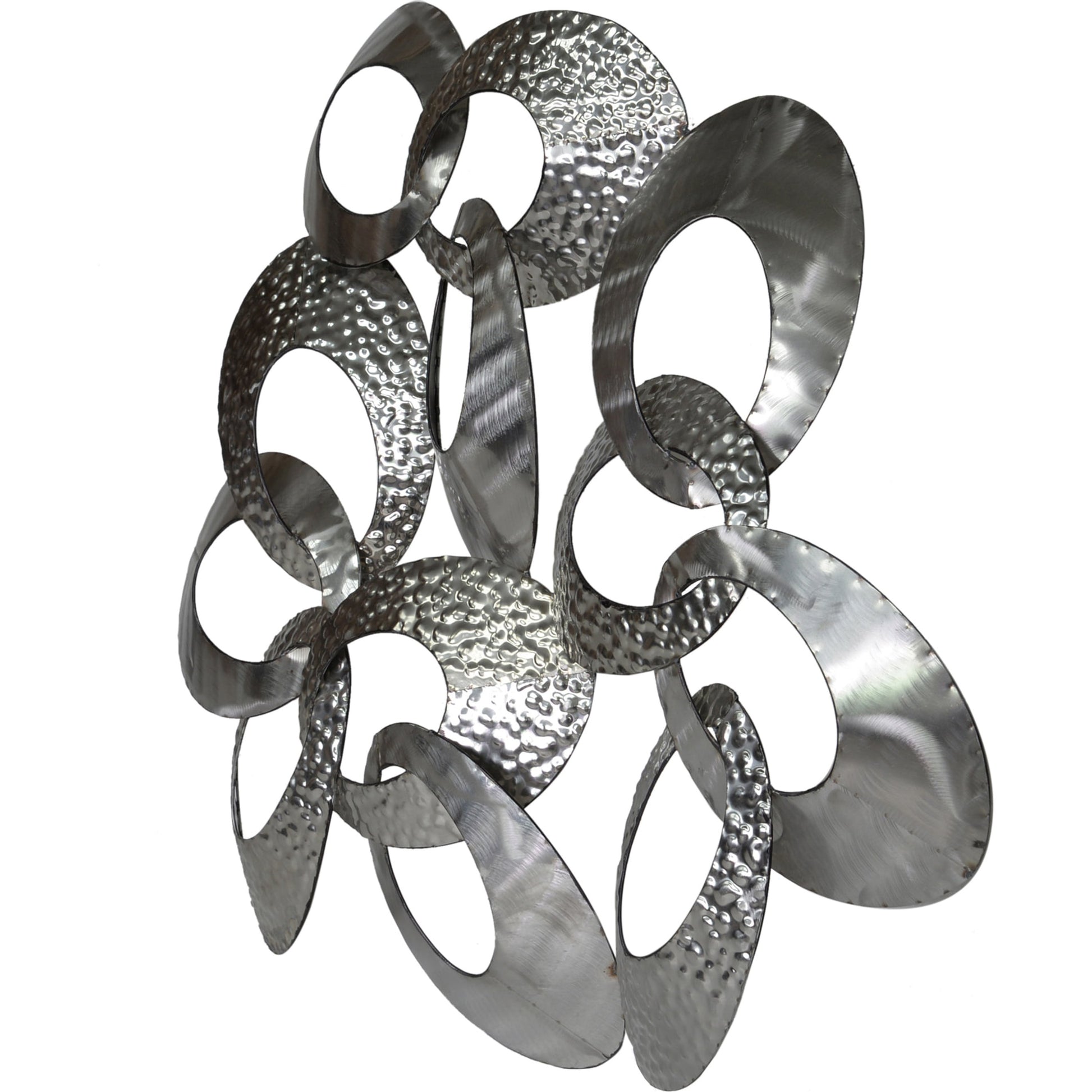 Looped Metal Wall Decor by Moe's Home Collection in silver. Made from stainless steel in a modern style.