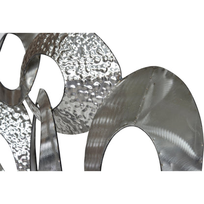 Looped Metal Wall Decor by Moe's Home Collection in silver. Made from stainless steel in a modern style.