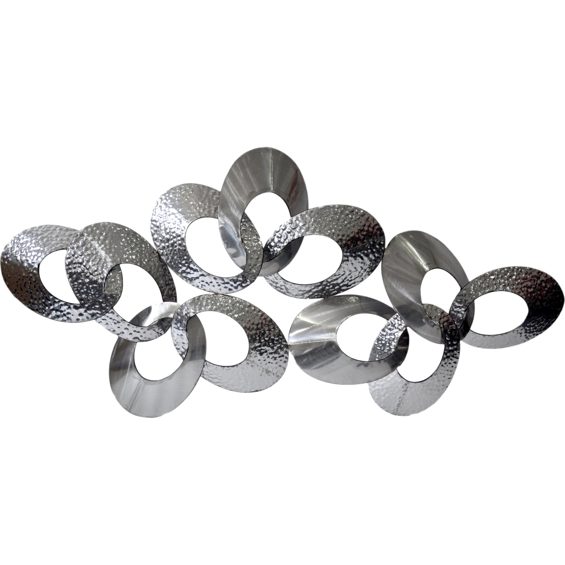 Looped Metal Wall Decor by Moe's Home Collection in silver. Made from stainless steel in a modern style.