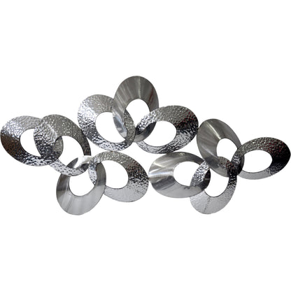 Looped Metal Wall Decor by Moe's Home Collection in silver. Made from stainless steel in a modern style.