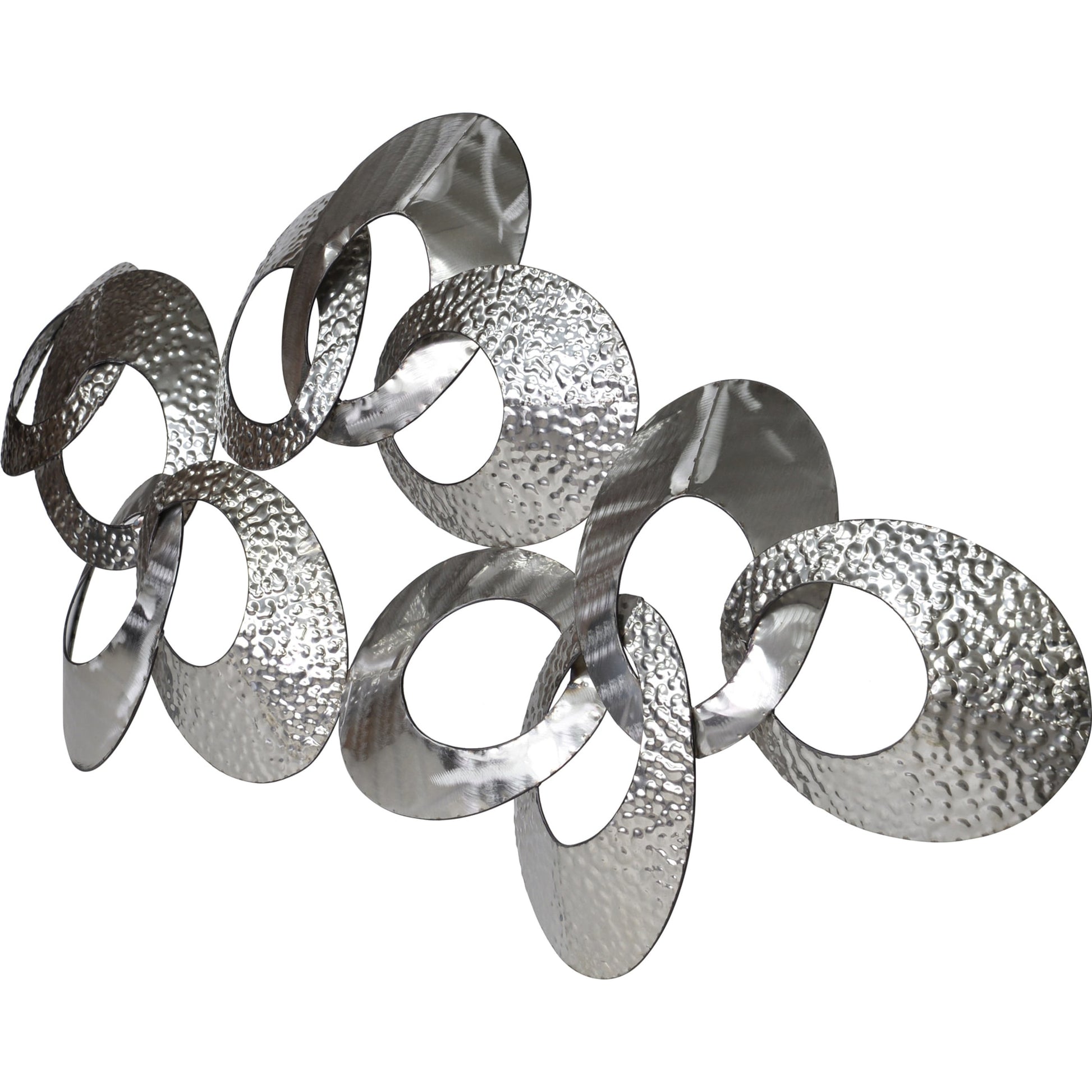 Looped Metal Wall Decor by Moe's Home Collection in silver. Made from stainless steel in a modern style.
