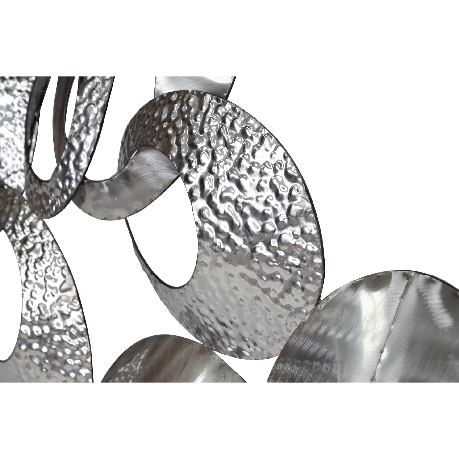 Looped Metal Wall Decor by Moe's Home Collection in silver. Made from stainless steel in a modern style.