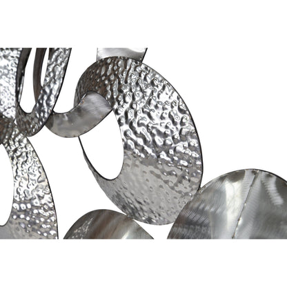 Looped Metal Wall Decor by Moe's Home Collection in silver. Made from stainless steel in a modern style.
