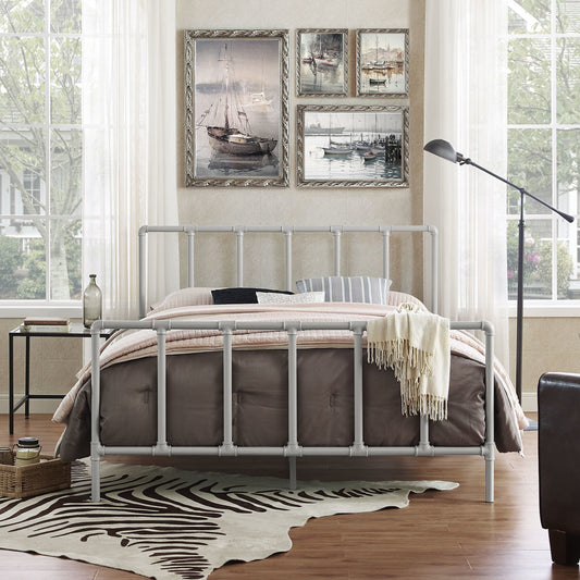 Penelope Bed by Evans & Londeen. Made from powder coated steel frame in a rustic style.