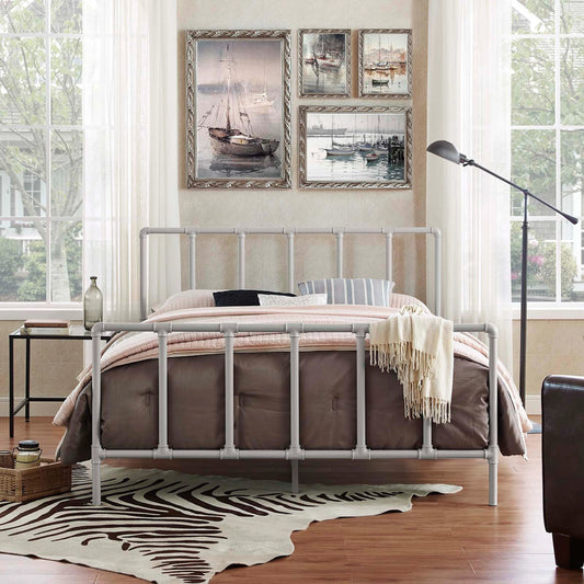 Penelope Bed by Evans & Londeen. Made from powder coated steel frame in a rustic style.