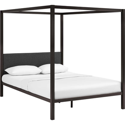 Hopedale Canopy Bed Frame by Evans & Londeen. Made from powder coated steel frame, inner size 60*81in(width is outer size ), bed weight capacity:1323 lbs in a modern style.