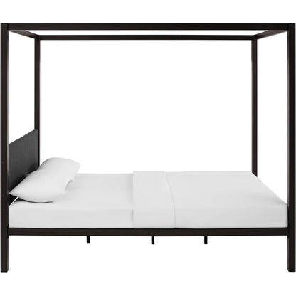 Hopedale Canopy Bed Frame by Evans & Londeen. Made from powder coated steel frame, inner size 60*81in(width is outer size ), bed weight capacity:1323 lbs in a modern style.