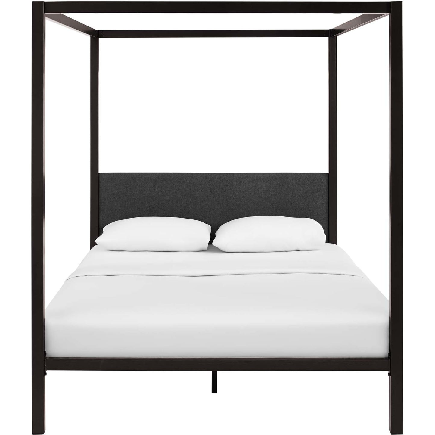 003 S-293307 | Additional Silo | Hopedale Canopy Bed Frame by Evans & Londeen. Made from powder coated steel frame, inner size 60*81in(width is outer size ), bed weight capacity:1323 lbs in a modern style.