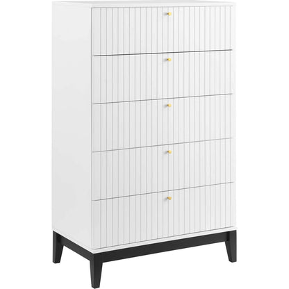 Day Chest by Evans & Londeen in white. Made from mdf board, rubberwood in a modern style.