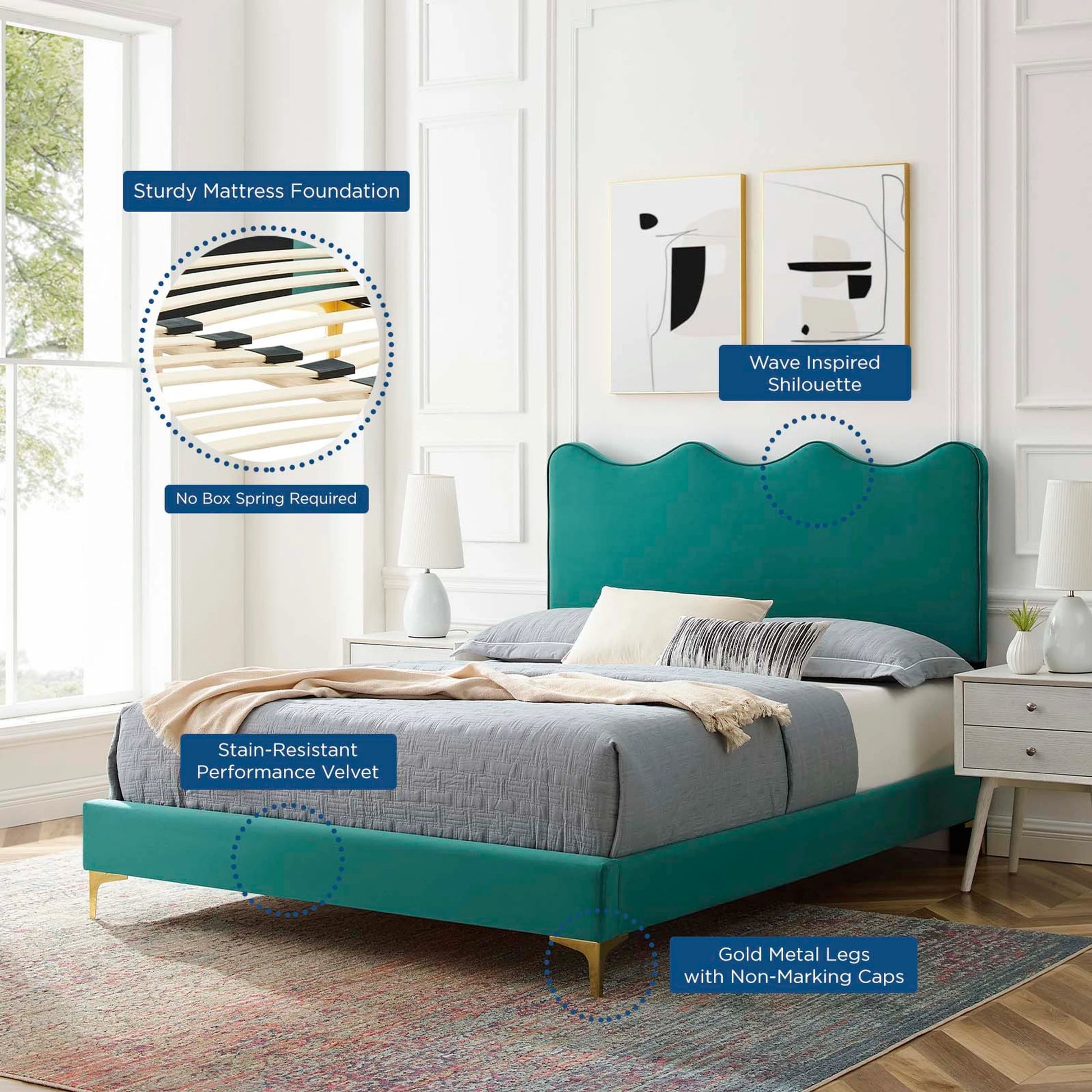 Cabarrus Platform Bed by Evans & Londeen. Made from unique in a modern style.