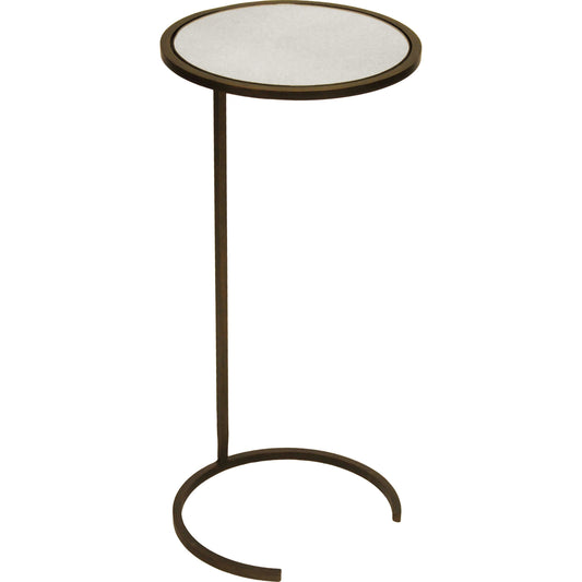 Monaco Round Cigar Table by Worlds Away. Made from metal, glass in a transitional style.