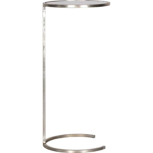 Monaco Round Cigar Table by Worlds Away. Made from metal, glass in a transitional style.