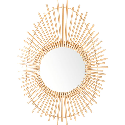 Menoken Mirror by HedgeApple Essentials in gold. Made from iron, glass, mdf in a eclectic & global style.