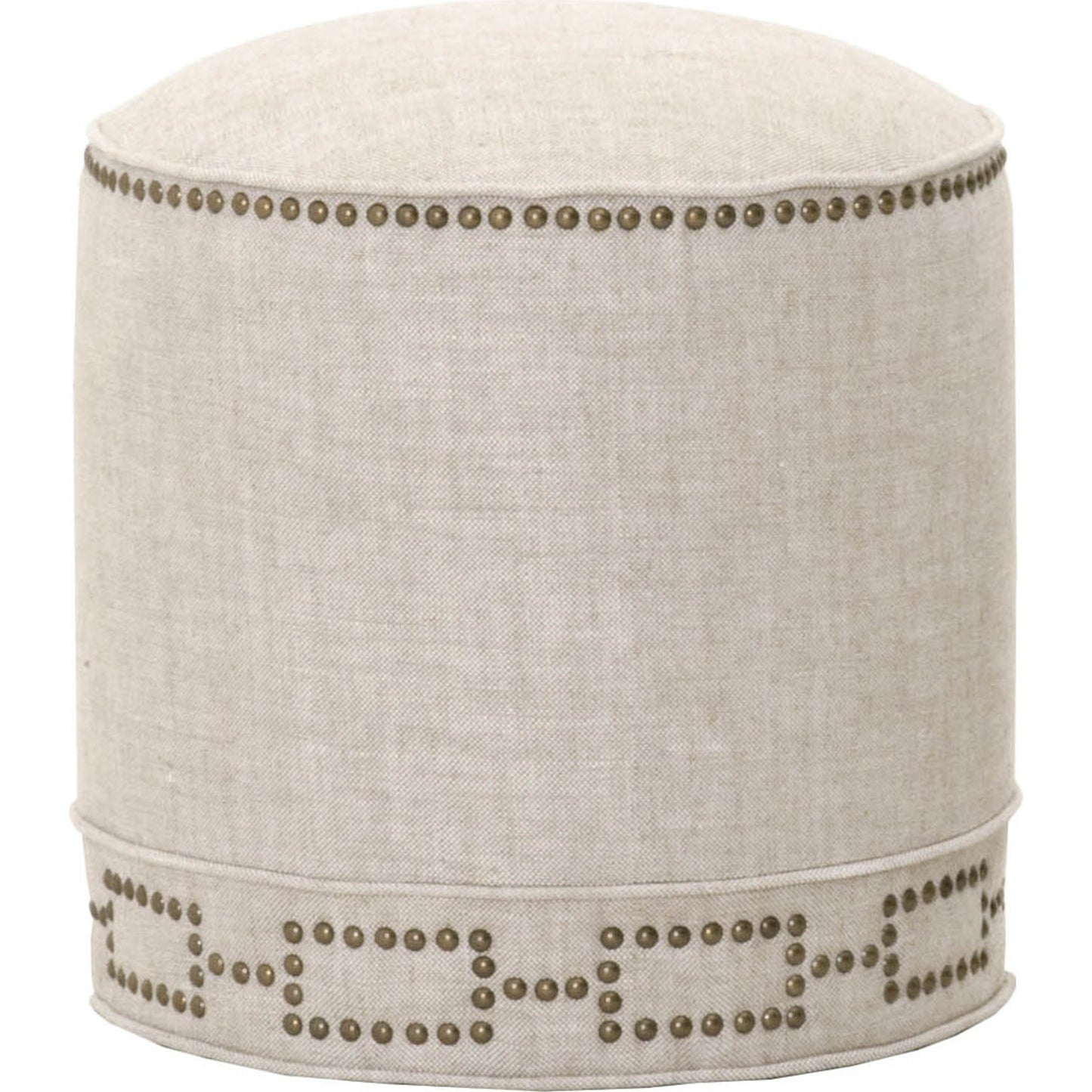 001 SR-387366 | Primary Silo | Marlow Ottoman by Essentials For Living in bisque and bisque french linen. Made from 100% french linen in a transitional style.