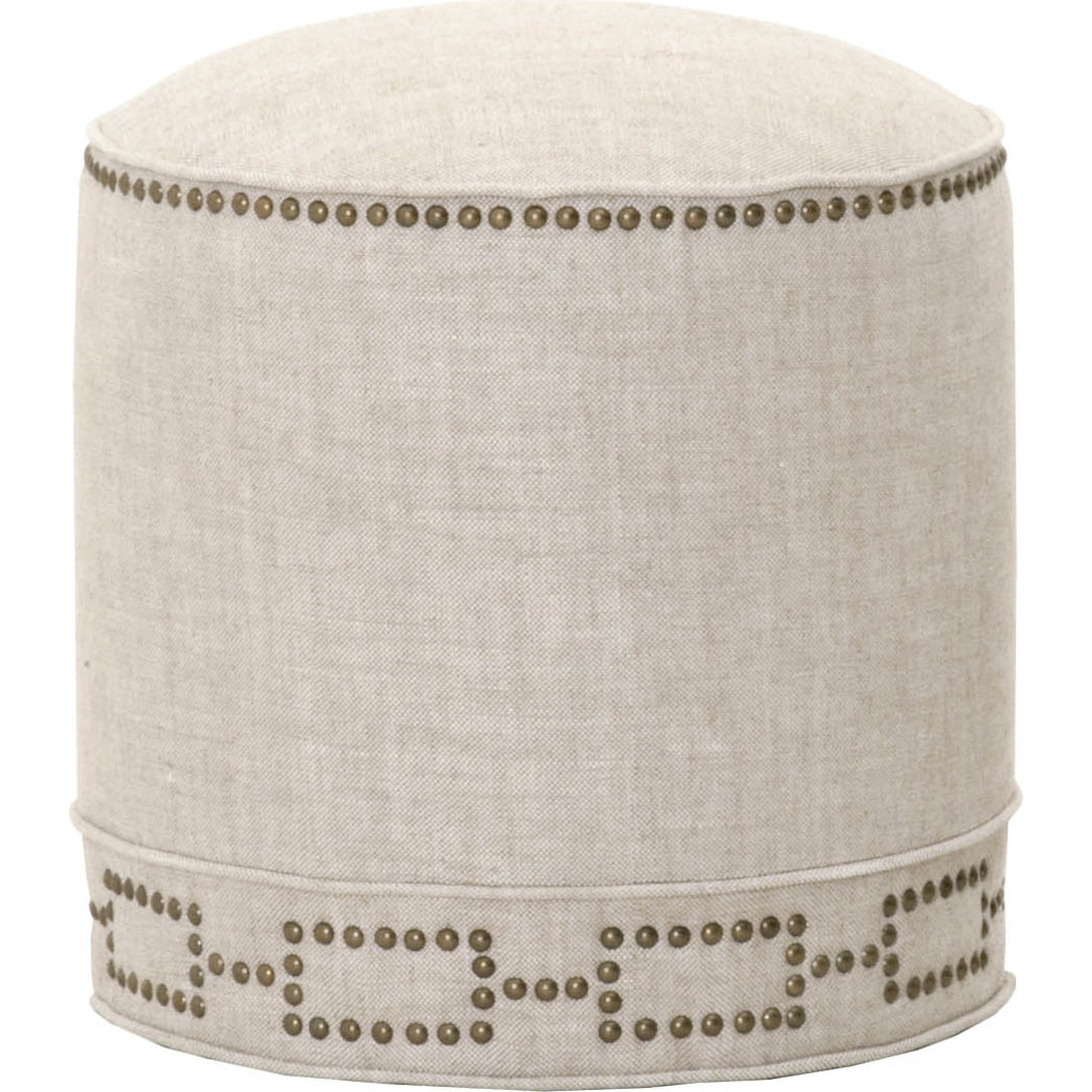 Marlow Ottoman by Essentials For Living in bisque and bisque french linen. Made from 100% french linen in a transitional style.