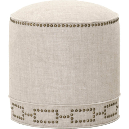 Marlow Ottoman by Essentials For Living in bisque and bisque french linen. Made from 100% french linen in a transitional style.