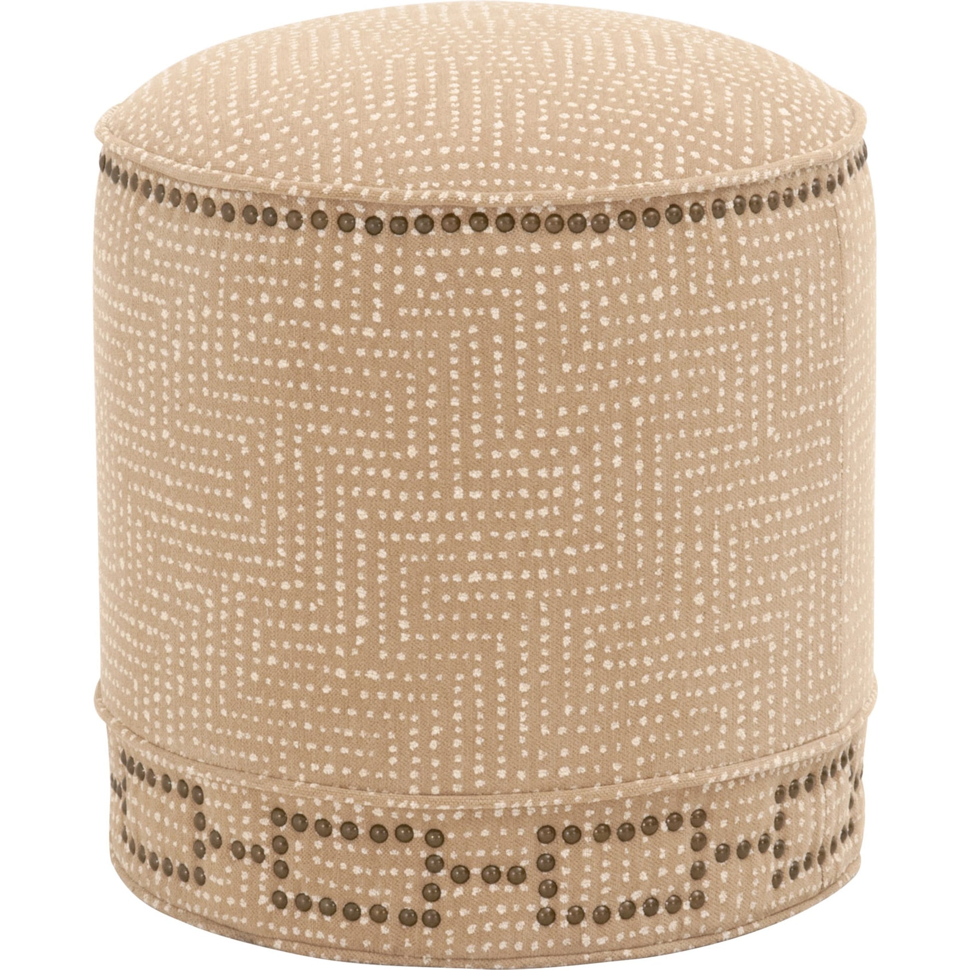 Marlow Ottoman by Essentials For Living in bisque and bisque french linen. Made from 100% french linen in a transitional style.