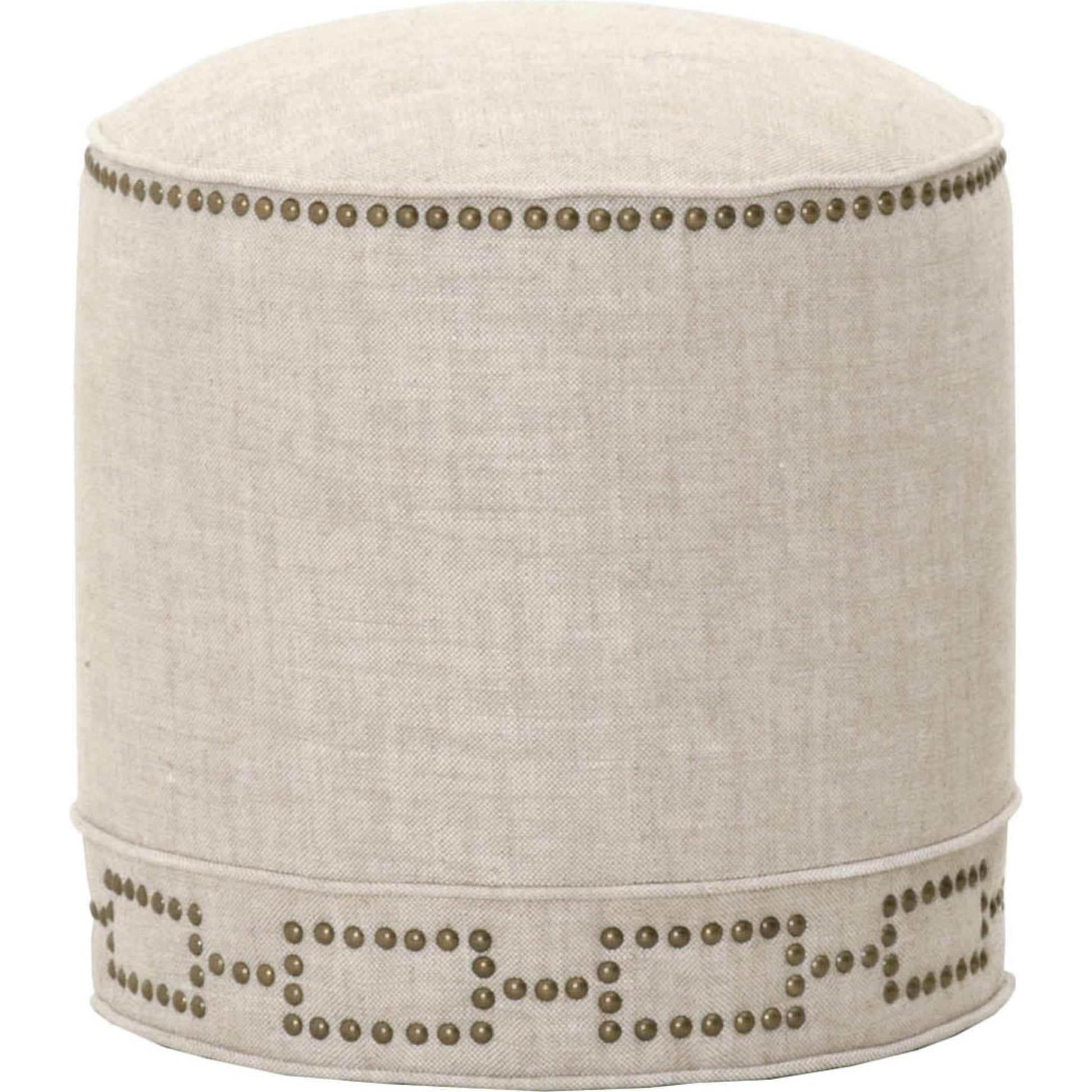 Marlow Ottoman by Essentials For Living in bisque and bisque french linen. Made from 100% french linen in a transitional style.