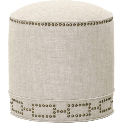 Marlow Ottoman by Essentials For Living in bisque and bisque french linen. Made from 100% french linen in a transitional style.