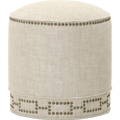 Marlow Ottoman by Essentials For Living in bisque and bisque french linen. Made from 100% french linen in a transitional style.