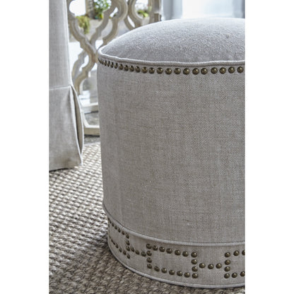 Marlow Ottoman by Essentials For Living in bisque and bisque french linen. Made from 100% french linen in a transitional style.