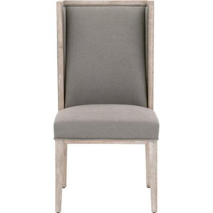 Martin Wing Back Chair (Set of 2) by Essentials For Living in gray. Made from solid rubberwood, solid pine, 98% polyester, 2% nylon in a modern style.