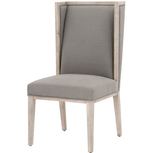 Martin Wing Back Chair (Set of 2) by Essentials For Living in gray. Made from solid rubberwood, solid pine, 98% polyester, 2% nylon in a modern style.