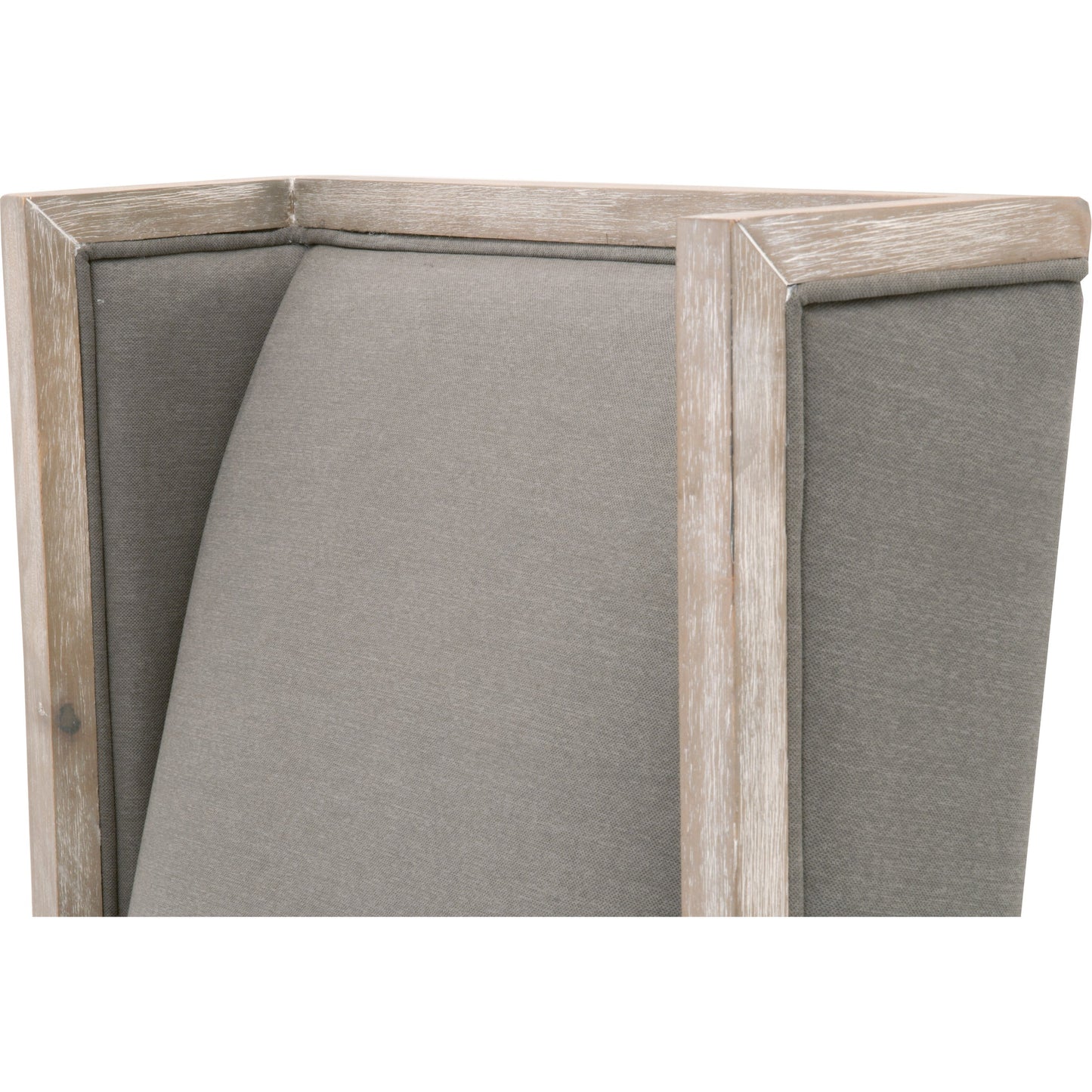 002 SR-789393 | Closeup | Martin Wing Back Chair (Set of 2) by Essentials For Living in gray. Made from solid rubberwood, solid pine, 98% polyester, 2% nylon in a modern style.