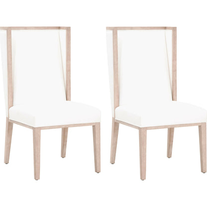 Martin Wing Back Chair (Set of 2) by Essentials For Living in gray. Made from solid rubberwood, solid pine, 98% polyester, 2% nylon in a modern style.