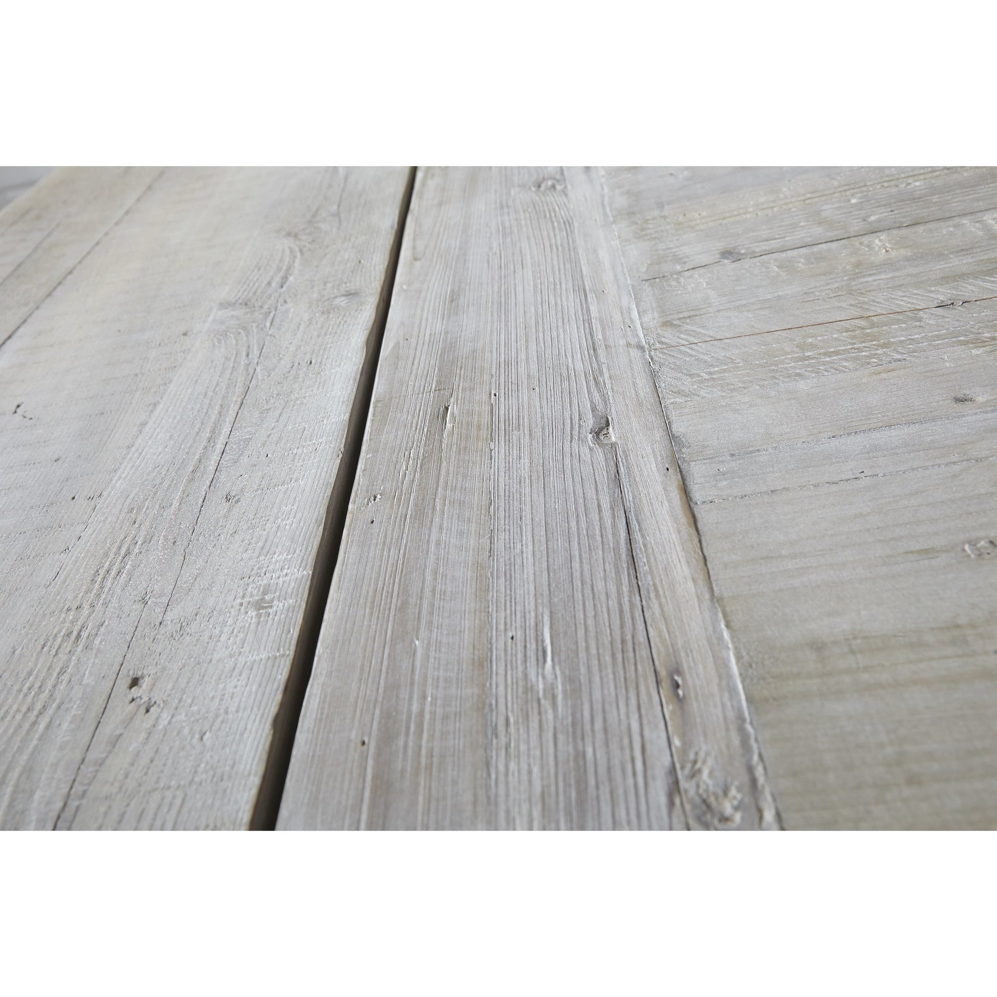 Monastery Dining Table by Essentials For Living in smoke gray pine. Made from reclaimed pine, reclaimed birch in a cottage & farmhouse style.