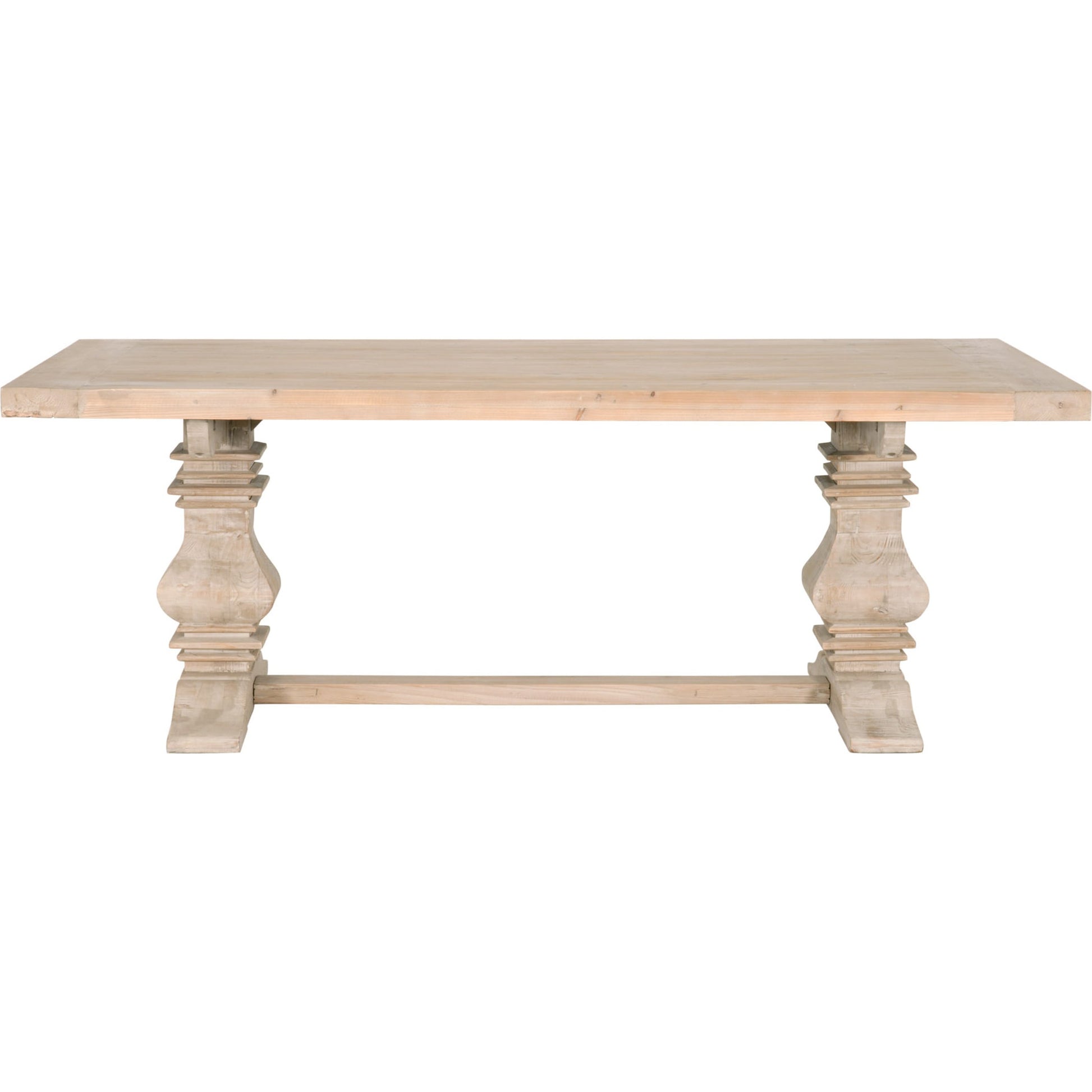 Monastery Dining Table by Essentials For Living in smoke gray pine. Made from reclaimed pine, reclaimed birch in a cottage & farmhouse style.