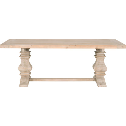 Monastery Dining Table by Essentials For Living in smoke gray pine. Made from reclaimed pine, reclaimed birch in a cottage & farmhouse style.