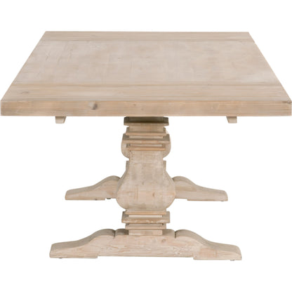 Monastery Dining Table by Essentials For Living in smoke gray pine. Made from reclaimed pine, reclaimed birch in a cottage & farmhouse style.
