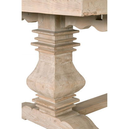 Monastery Dining Table by Essentials For Living in smoke gray pine. Made from reclaimed pine, reclaimed birch in a cottage & farmhouse style.