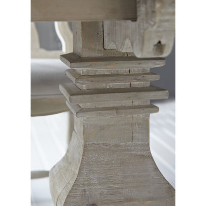 Monastery Dining Table by Essentials For Living in smoke gray pine. Made from reclaimed pine, reclaimed birch in a cottage & farmhouse style.