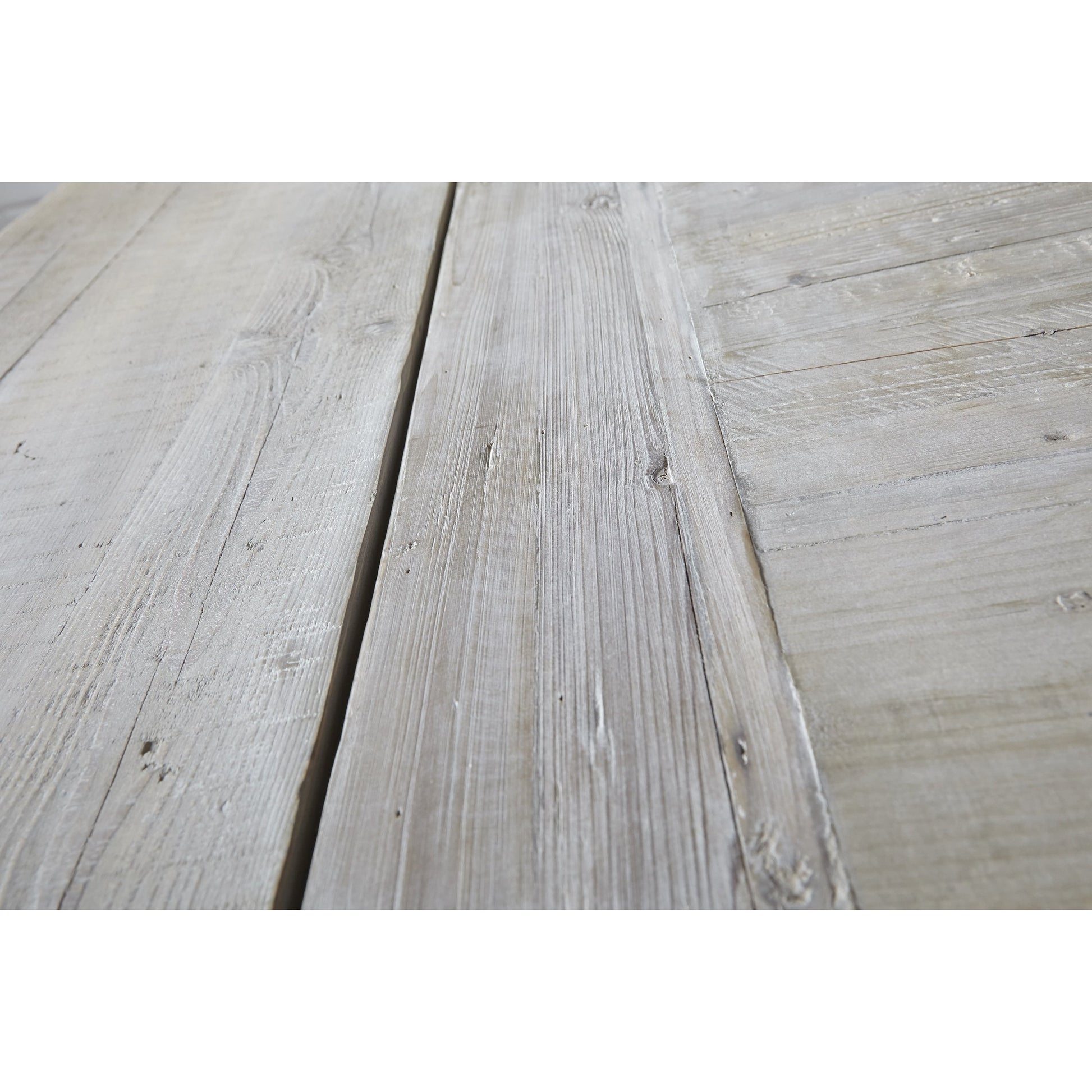 Monastery Dining Table by Essentials For Living in smoke gray pine. Made from reclaimed pine, reclaimed birch in a cottage & farmhouse style.