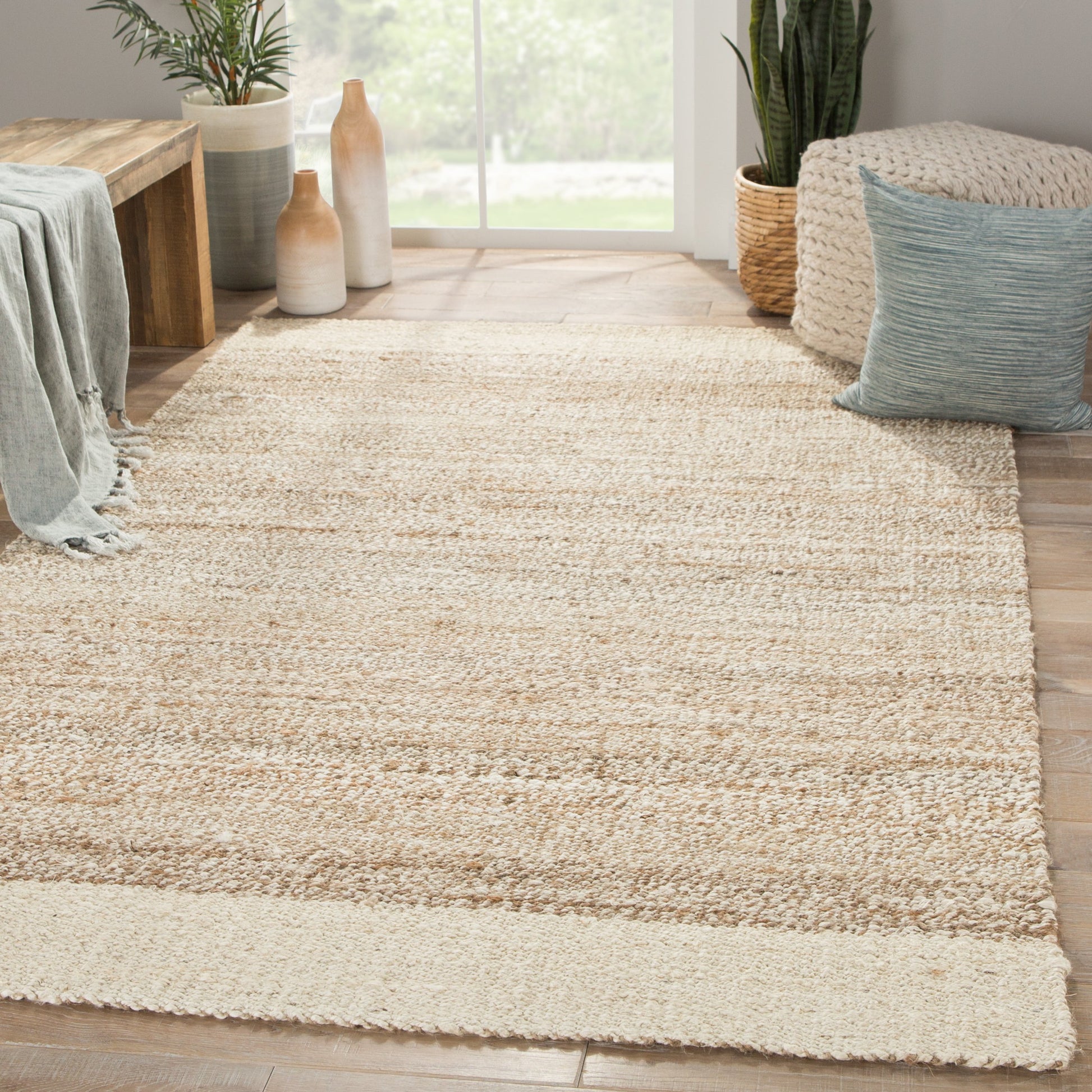 Naturals Tobago NAT12 Rug by Jaipur Living in ivory, tan. Made from 100% jute in a unique style.