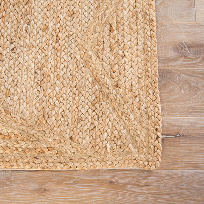 Naturals Tobago NAT23 Rug by Jaipur Living in beige. Made from 100% jute in a unique style.