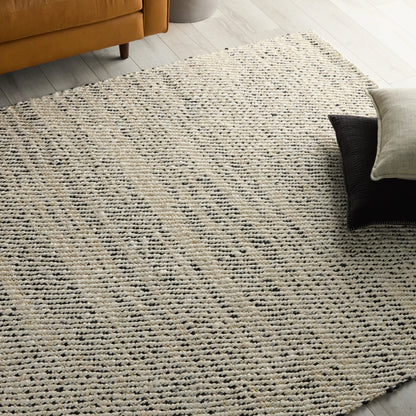 Naturals Tobago NAT26 Rug by Jaipur Living in white, black. Made from 100% jute in a unique style.