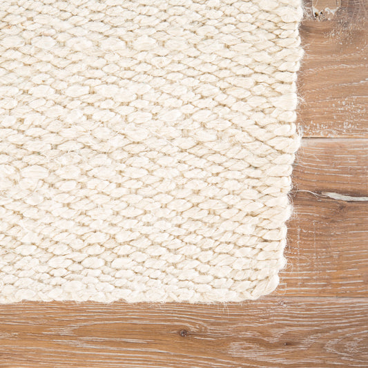 Hutton Rug by Jaipur Living in white. Made from 100% jute in a unique style.
