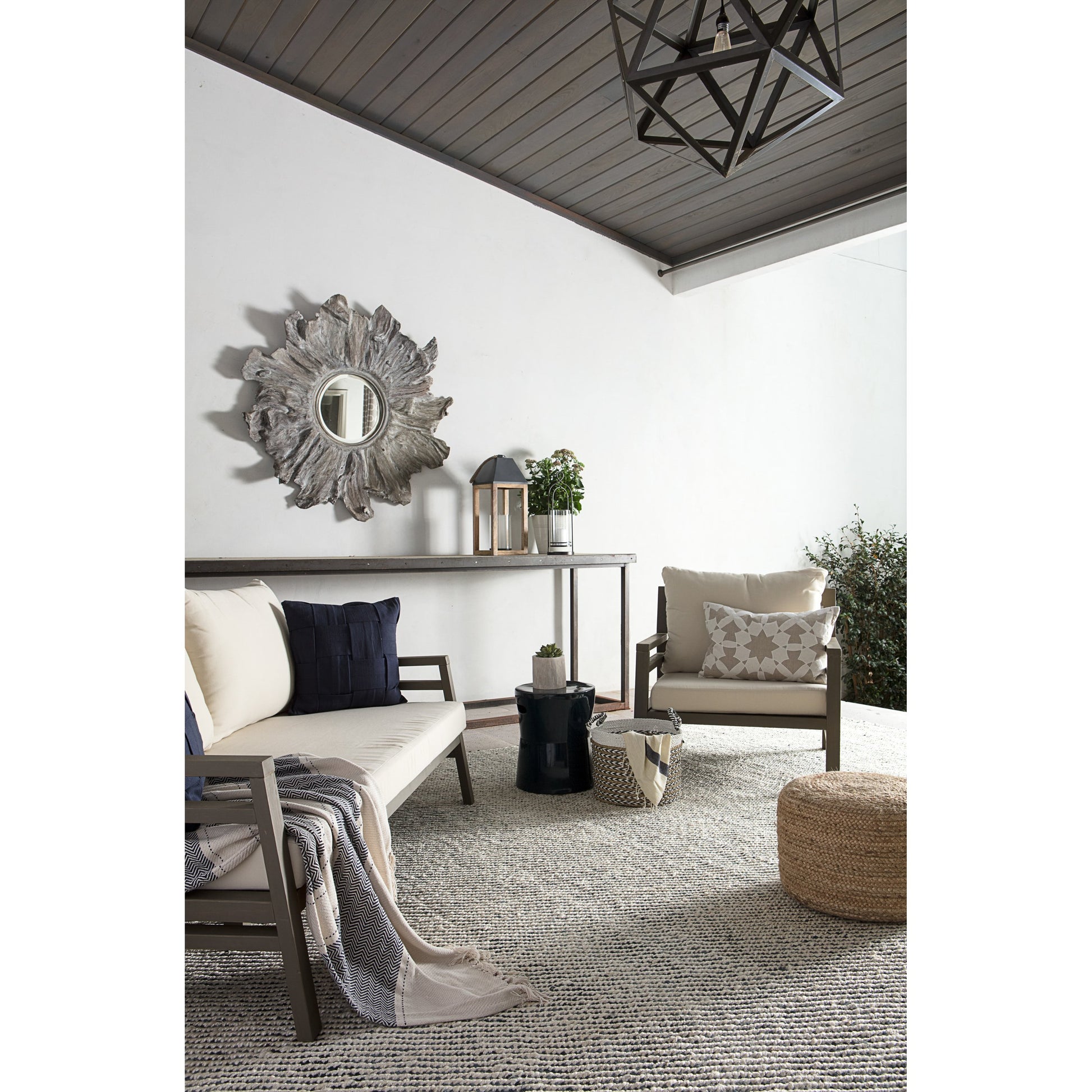 Naturals Tobago NAT26 Rug by Jaipur Living in white, black. Made from 100% jute in a unique style.