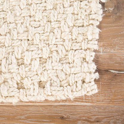 Naturals Tobago NAT31 Rug by Jaipur Living in white. Made from 100% jute in a unique style.