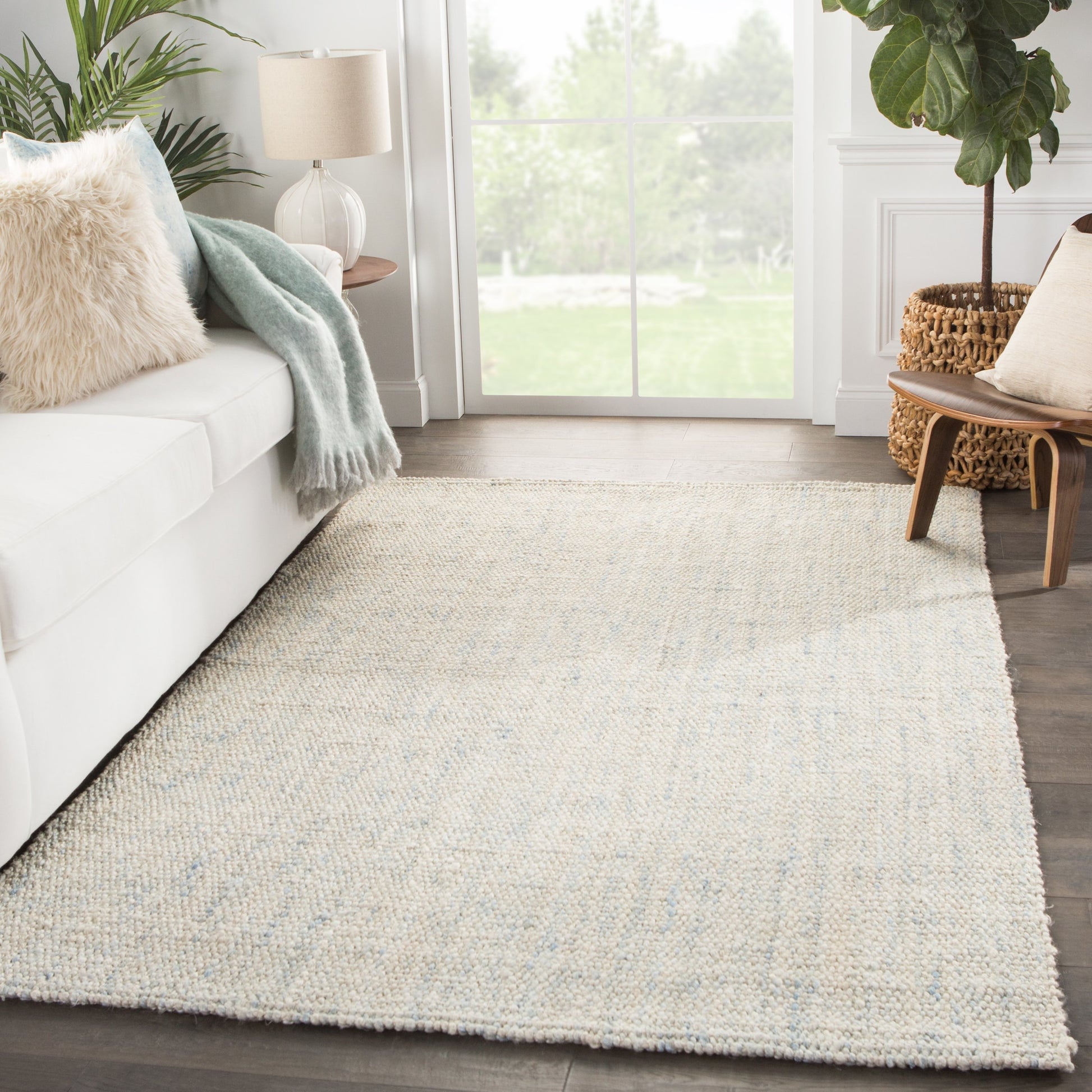Naturals Tobago NAT34 Rug by Jaipur Living in ivory, blue. Made from 100% jute in a unique style.
